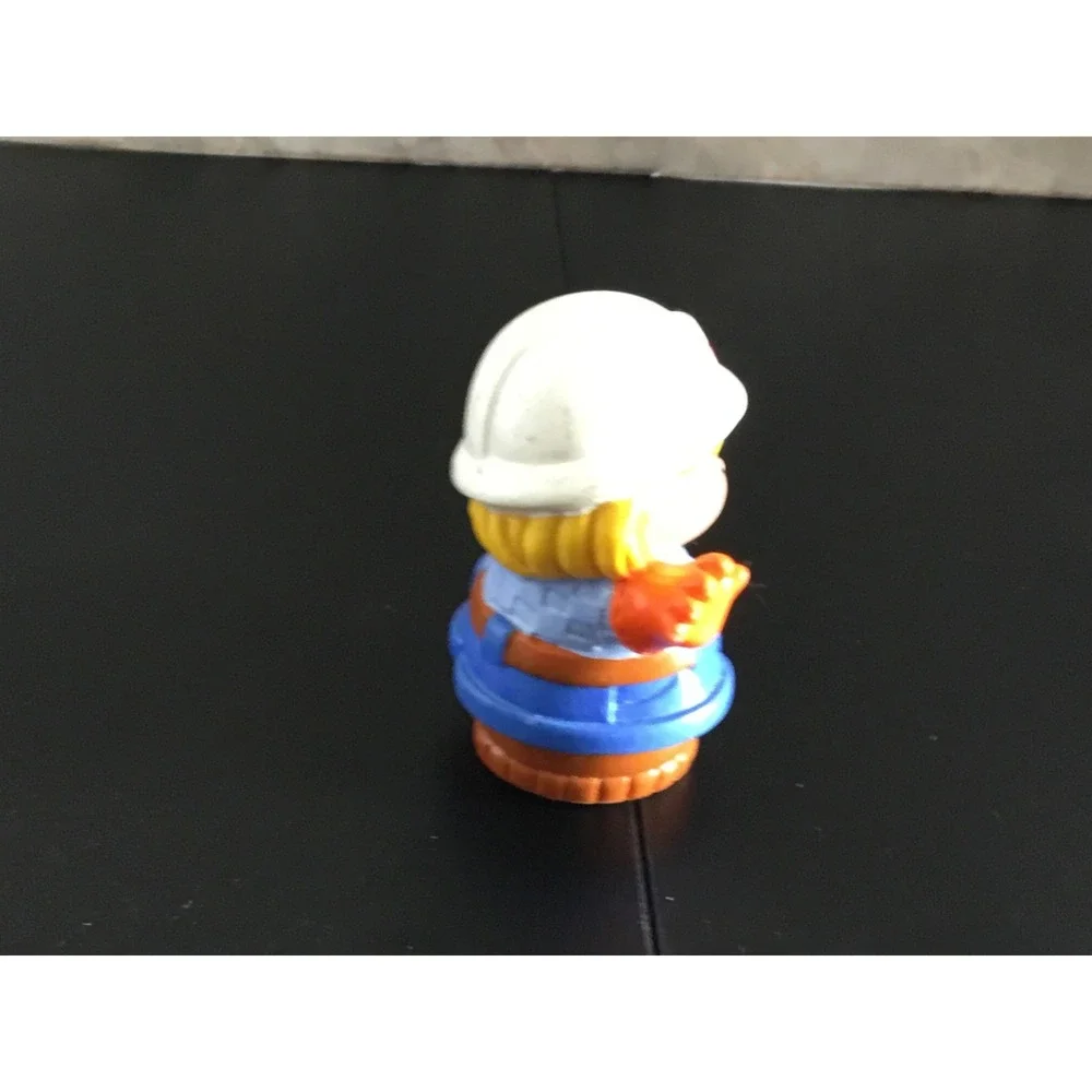 Fisher-Price Little People Construction Worker Figure Blonde Hard Hat Toy‎ - Picture 3 of 6